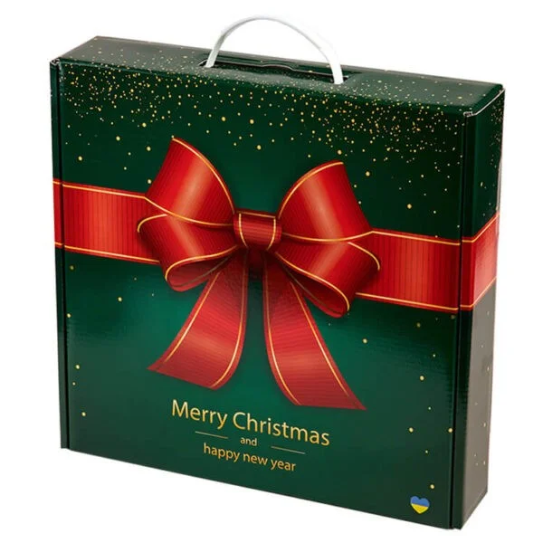 Різдвяний подарунок у картонній коробці з неймовірним солодким наповненням