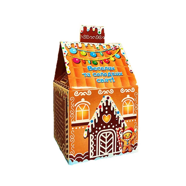 картонна коробочка у вигляді будиночка